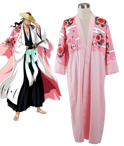 Bleach Gotei Thirteen Shunsui Kyoraku Captain of the 8th Division cloak Cosplay Costumes